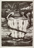 Artist: CONNORS, Anne | Title: Vase embrace | Date: 1986 | Technique: lithograph, printed in black ink, from one stone