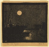 Artist: b'Read, Arthur Evan.' | Title: b'The old lighter' | Date: 1933 | Technique: b'linocut, printed in black ink, from one block'