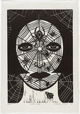 Artist: b'Klein, Deborah.' | Title: b'Spider woman' | Date: 1997 | Technique: b'linocut, printed in black ink, from one block'