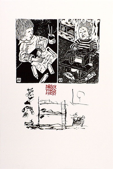 Artist: b'Sparke, Franki.' | Title: b'The Backyard Project.' | Date: 1989 | Technique: b'screenprint'