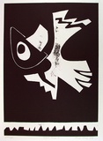 Artist: King, Inge. | Title: Rebel angel II | Date: 1999 | Technique: linocut, printed in black ink, from one block