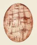Artist: Nixon, John. | Title: not titled | Date: 1985 | Technique: etching printed in red-brown with plate-tone