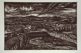 Artist: b'Faulkner, Jeff.' | Title: b'Templestowe evening' | Date: 1989 | Technique: b'etching and aquatint, printed in black ink, from one plate'