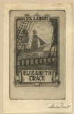 Artist: b'FEINT, Adrian' | Title: b'Bookplate: Elizabeth Crace.' | Date: (1922) | Technique: b'etching, printed in black ink with plate-tone, from one plate' | Copyright: b'Courtesy the Estate of Adrian Feint'