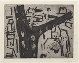 Artist: MACQUEEN, Mary | Title: Spring | Date: 1963 | Technique: sugar lift and deep etch, printed in black ink, from one plate | Copyright: Courtesy Paulette Calhoun, for the estate of Mary Macqueen
