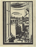 Artist: Perry, Adelaide. | Title: Phillip Street. | Date: 1929 | Technique: wood-engraving, printed in black ink, from one block | Copyright: © Adelaide Perry