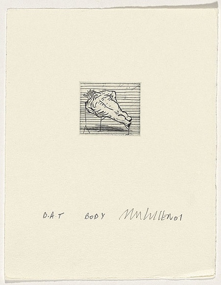 Artist: b'Cullen, Adam.' | Title: b'Body' | Date: 2001 | Technique: b'etching, printed in black ink, from one plate'