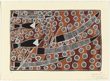 Artist: Malibirr, George. | Title: Goose egg hunting | Date: 1993 | Technique: screenprint, printed in colour, from four stencils | Copyright: © George Malibirr. Licensed by VISCOPY, Australia