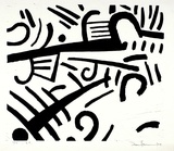 Artist: b'Burn, Ian.' | Title: b'not titled.' | Date: 1964 | Technique: b'linocut, printed in black ink,  from one block'