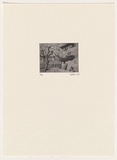 Artist: Rees, Lloyd. | Title: Spanish village | Date: 1976 | Technique: softground-etching, printed in black ink, from one zinc plate | Copyright: © Alan and Jancis Rees