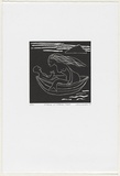 Artist: b'Warren, Guy.' | Title: b'Fishing at Postland Roads' | Date: 1999 | Technique: b'linocut, printed in black ink, from one block'