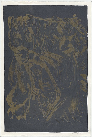 Artist: b'MEYER, Bill' | Title: b'Yetzias - gold' | Date: 1993 | Technique: b'screenprint, printed in three colours, from multiple screens (photo-indirect and open block-out)' | Copyright: b'\xc2\xa9 Bill Meyer'