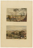 Artist: b'Angas, George French.' | Title: b'From the Barossa looking over part of Angas Park; North bend of the River Gawler.' | Date: 1846-47 | Technique: b'lithograph, printed in colour, from multiple stones; varnish highlights by brush'