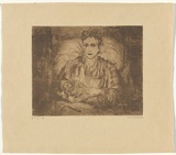 Artist: Baker, Normand H. | Title: (Mother and child). | Date: 1930s | Technique: etching and drypoint, printed in brown ink, from one plate