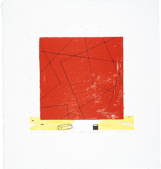 Artist: b'Hickey, Dale.' | Title: b'To the boring fifties II' | Date: 1992 | Technique: b'lithograph, printed in colour, from four stones [or plates]'