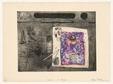 Artist: b'Moore, Mary.' | Title: b'Subject...to change' | Date: 1979 | Technique: b'etching, printed in black ink, from one plate and lithograph, printed in colour, from three plates' | Copyright: b'\xc2\xa9 Mary Moore'