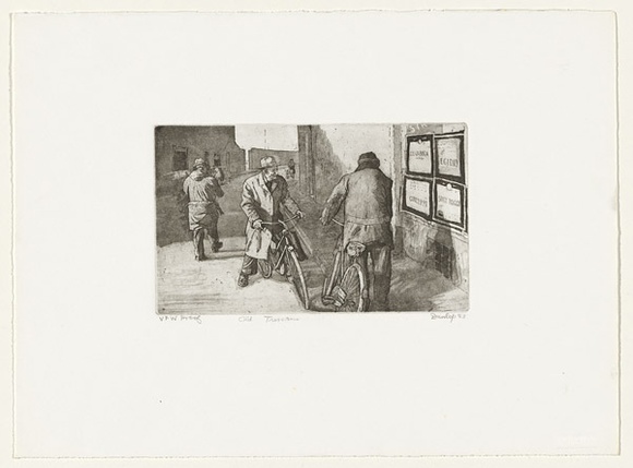 Artist: b'Dunlop, Brian.' | Title: b'Old Tuscans' | Date: 1983 | Technique: b'etching and aquatint, printed in black ink, from one plate'