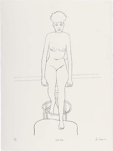 Artist: b'Brack, John.' | Title: b'Seated nude' | Date: 1986, 22 July | Technique: b'lithograph, printed in black ink, from one zinc plate' | Copyright: b'\xc2\xa9 Helen Brack'