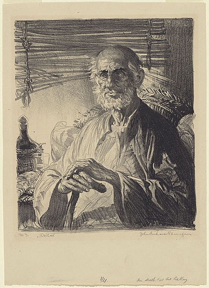 Artist: Flanagan, John Richard. | Title: Portrait. | Date: c.1925 | Technique: lithograph, printed in black ink, from one stone