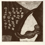 Artist: b'STAFFIERI, Mara' | Title: b'Travelling circus' | Date: 1993 | Technique: b'etching, printed in black ink, from one plate'