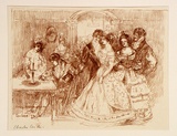 Artist: Conder, Charles. | Title: Chez Camille Maupin. | Date: 1899 | Technique: transfer-lithograph, printed in brownish red ink, from one stone