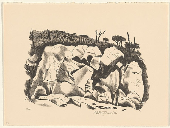 Title: b'Jane Brook' | Date: 1982 | Technique: b'lithograph, printed in black ink, from one stone'