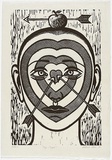 Artist: b'Klein, Deborah.' | Title: b'Easy target' | Date: 1997 | Technique: b'linocut, printed in black ink, from one block'