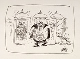 Artist: b'Petty, Bruce.' | Title: b'Petty at the elections [2]: from a portfolio of two cartoons' | Date: 1972 | Technique: b'letterpress'