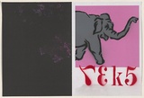 Artist: b'Reks.' | Title: b'Not titled [elephant].' | Date: 2004 | Technique: b'stencil, printed in colour, from multiple stencils'