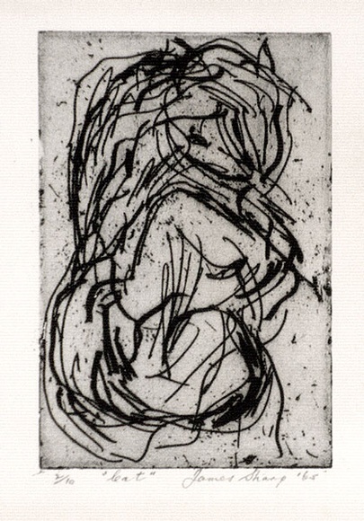 Artist: b'Sharp, James.' | Title: b'Cat' | Date: 1965 | Technique: b'etching' | Copyright: b'\xc2\xa9 Estate of James Sharp'