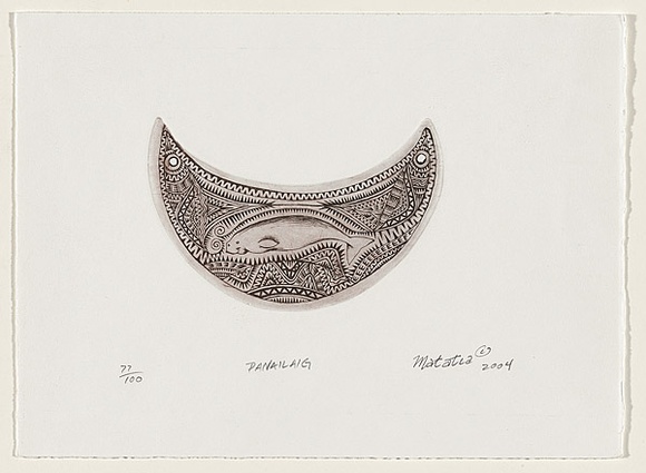 Artist: b'Warrior, Matatia Andrew.' | Title: b'Panailaig.' | Date: 2006 | Technique: b'etching, printed in brown ink, from one plate'