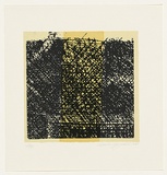 Artist: b'Fogwell, Dianne.' | Title: b'not titled [mesh pattern with block overlay]' | Date: 1980 | Technique: b'screenprint, printed in colour, from three stencils'