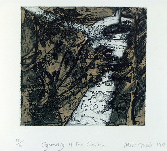 Artist: b'Fitzgerald, Mirabel.' | Title: b'Symmetry of the garden.' | Date: 1988 | Technique: b'etching, printed in colour, from multiple plates'