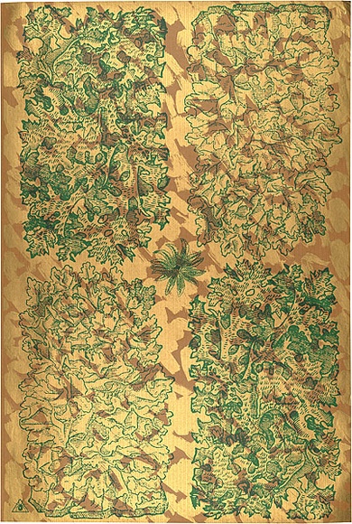 Artist: b'REDBACK GRAPHIX' | Title: b'Wrapping paper: Gold' | Date: 1986 | Technique: b'screenprint, printed in colour, from three stencils'