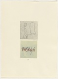 Title: Thorn thorax | Date: 1992 | Technique: etching, printed in black ink, from one plate; linocut, printed in colour, from two blocks