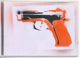 Title: b'Chickenpox' | Date: 2003-2004 | Technique: b'stencil, printed with colour aerosol paint, from multiple stencils'