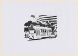 Artist: b'HAHA,' | Title: b'Melbourne tram.' | Date: 2004 | Technique: b'stencil, printed in black ink, from one stencil'