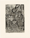 Artist: HANRAHAN, Barbara | Title: Daughters of Beulah | Date: 1989 | Technique: etching, printed in black ink with plate-tone