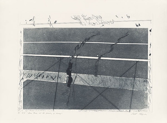 Artist: b'MEYER, Bill' | Title: b'Tzim Tzum and the geometry of loving.' | Date: 1981 | Technique: b'photo-etching, aquatint, drypoint, printed in black ink, from one zinc plate (mitsui, pre-coated photo-plate)' | Copyright: b'\xc2\xa9 Bill Meyer'