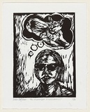 Artist: b'Gilfillan, Helen.' | Title: b'Did I remember to feed Harry?' | Date: 1999 | Technique: b'linocut, printed in black ink, from one block'