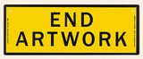 Title: b'Artwork ahead end artwork [verso]' | Date: 2004 | Technique: b'screenprint, printed in black and yellow ink, from four stencils'