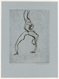 Artist: WILLIAMS, Fred | Title: Tumblers. Number 2 | Date: 1967 | Technique: etching, deep etching, printed in black ink, from one zinc plate | Copyright: © Fred Williams Estate