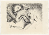 Artist: BOYD, Arthur | Title: St Francis cleansing the leper. | Date: (1965) | Technique: lithograph, printed in black ink, from one plate | Copyright: Reproduced with permission of Bundanon Trust