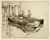 Artist: b'Warner, Alfred Edward.' | Title: b'Prawners' | Date: 1935 | Technique: b'etching, printed in black ink with plate-tone, from one plate'