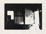 Artist: b'Durrant, Ivan.' | Title: b'not titled [interior with light entering from the right]' | Date: 1990 | Technique: b'screenprint, printed in black ink, from one photo-stencil'