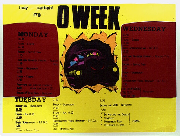 Artist: b'HARLEY, Ross' | Title: bHoly catfish it's O week. | Date: 1981 | Technique: b'screenprint, printed in colour, from multiple stencils'