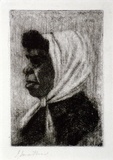 Artist: b'Mather, John.' | Title: b'Aboriginal woman' | Date: 1895 | Technique: b'etching, printed in black ink, from one plate'