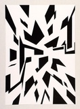 Artist: Bram, Stephen. | Title: Zig Zags. | Date: 1992 | Technique: screenprint, printed in black ink, from one stencil