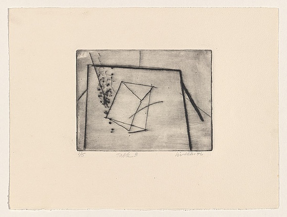 Title: b'Table 3' | Date: 1976 | Technique: b'drypoint, printed in black ink, from one perspex plate'