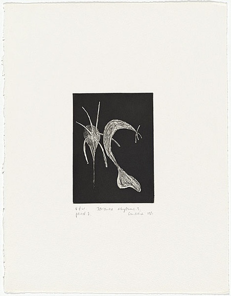 Artist: b'Gurvich, Rafael.' | Title: b'Javanese rhythms 3' | Date: 1981 | Technique: b'etching, printed in black ink, from one plate' | Copyright: b'\xc2\xa9 Rafael Gurvich'